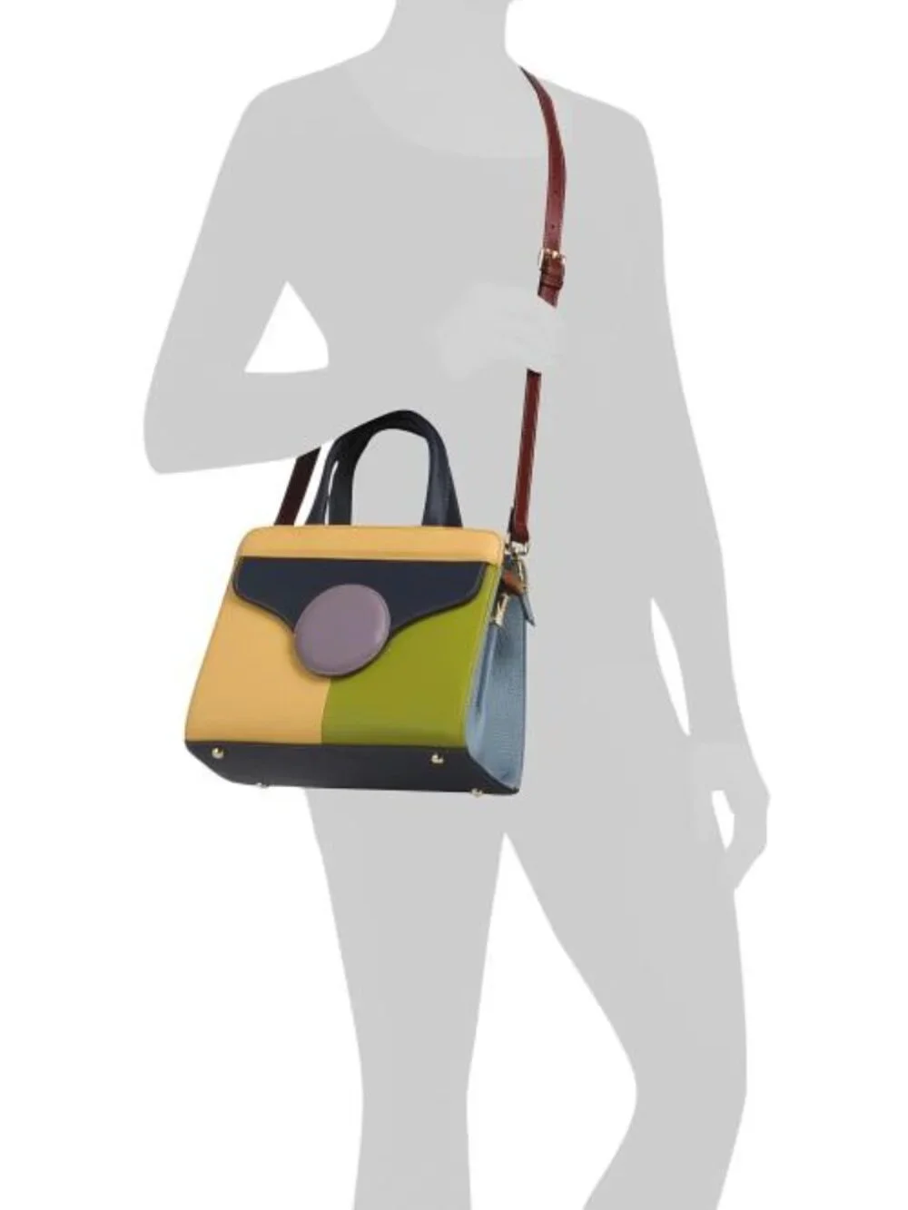 AMERILEATHER Leather Arlene Top Handle Shoulder Bag - Picture 4 of 4